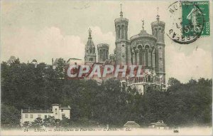 Old Postcard Lyon Notre Dame de Fourviere The Apse