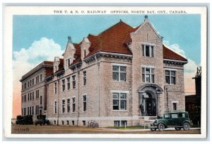 c1920's The T.& N.O. Railway Offices North Bay Ontario Canada Postcard