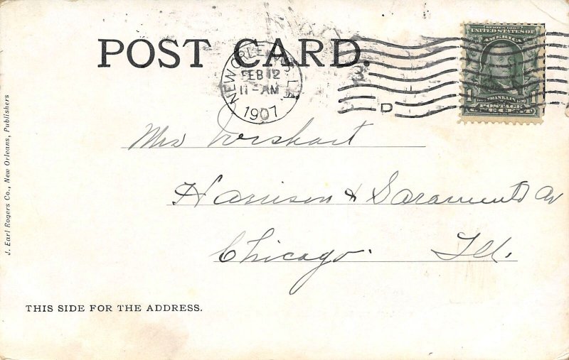 YMGC Rowing Club New Orleans 1907 postcard