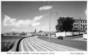 Azores Portugal 1940s RPPC Real Photo Postcard Ponta Delgada Cars