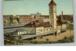 Baltimore MD Mount Royal Station c1910 Postcard