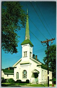 Vtg Connecticut CT Canaan Methodist Church Chrome View Postcard