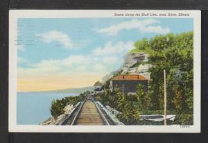 Scene Along the Bluff Line,Near Alton,IL Postcard 