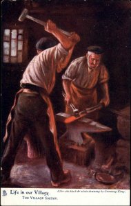 TUCK OILETTE Blacksmith Village Smithy c1910 Postcard 