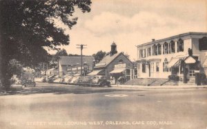 Cape Cod Massachusetts Street View Orleans Street Vintage Postcard U793