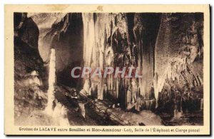 Old Postcard From Caves Lacave Between Souillac and Rocamadour Hall of & # 39...