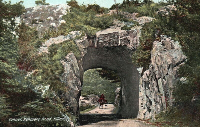 Vintage Postcard Tunnel Kenmare Road Killarney Historcal Landmark Kerry Ireland