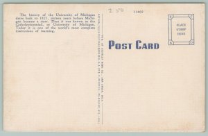 Ann Arbor Michigan~University of Michigan~Hill Auditorium~c1940 Postcard 