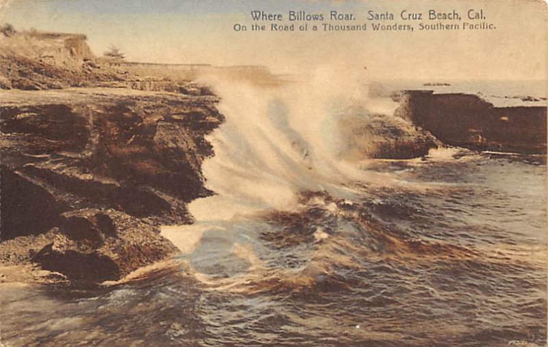 Where Billows Roar Santa Cruz Beach CA