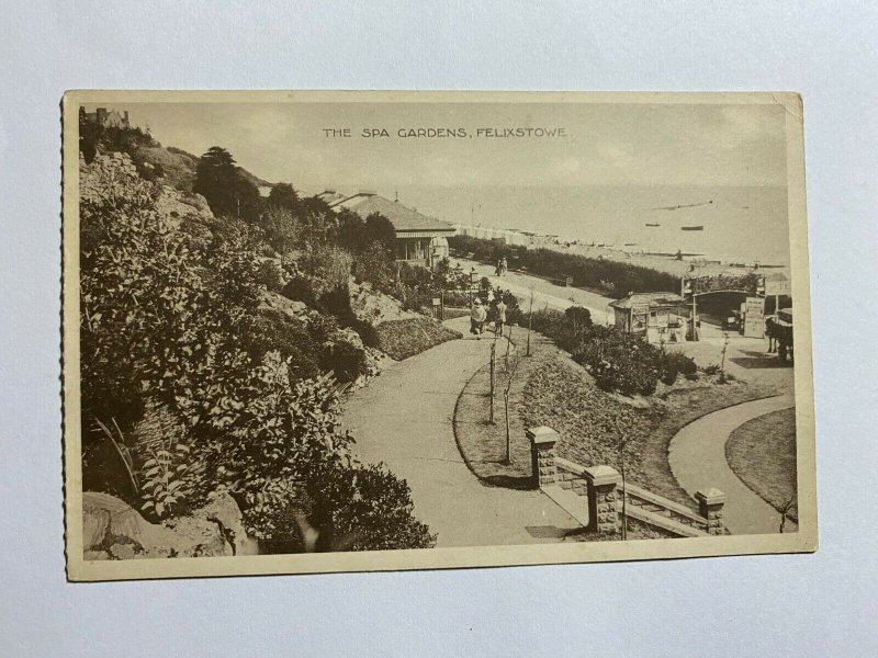 UNUSED VINTAGE POSTCARD - THE SPA GARDENS FELIXSTOWE  (KK429) 