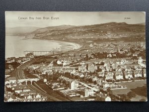Wales COLWYN BAY from BRYN EURYN Panoramic View c1918 RP Postcard by Valentine