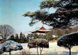 South Korea Seoul Snow Scene At Changdeog Palace