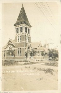 Postcard RPPC C-1910 Hawarden Iowa Sioux Presbyterian Church Religion 24-6519