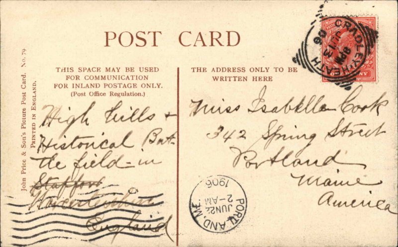 Clent Worcestershire England - Adams Hill c1905 Postcard 