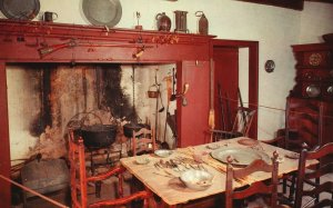 Vintage Postcard Daniel Boone Homestead Fine Stone Kitchen Rude Log Cabin PA