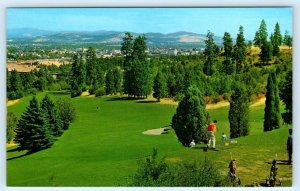 SPOKANE, Washington WA ~ Golfers INDIAN CANYON GOLF COURSE 1960s  Postcard