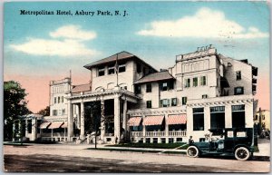 Asbury Park New Jersey NJ, 1916 Metropolitan Hotel, Historic Resort, Postcard