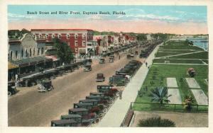 DAYTONA FL BEACH STREET & RIVER FRONT ANTIQUE POSTCARD