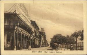 Port Said Egypt Rue Francois Joseph c1915 Postcard
