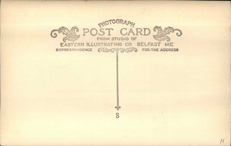 Strong ME Richards Garage FORD CHEVY NASH SIGNS Real Photo Postcard