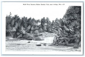 c1950's Wolf River Scenery Smoky Falls Antigo Wisconsin WI Posted Postcard