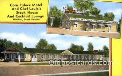 Mitchell, South Dakota USA Corn Palace Motel & Chef Louie's Steak House Road ...