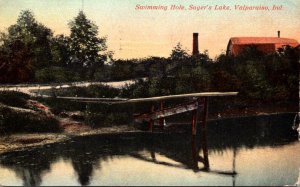 Indiana Valparaiso Sager's Lake Swimming Hole 1912