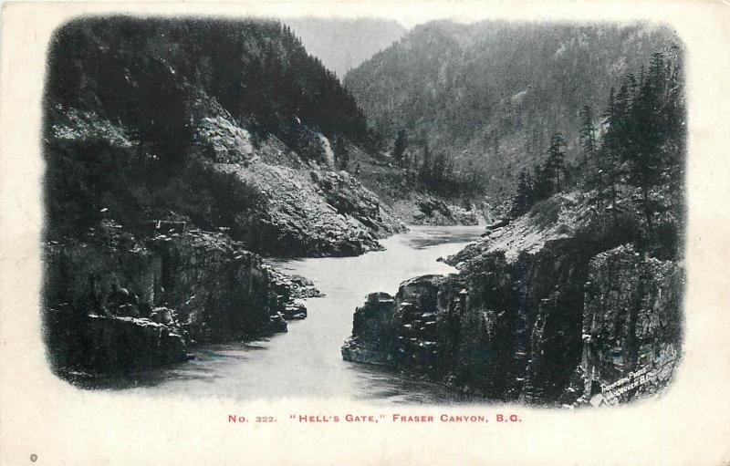 Hell `s Gate Fraser Canyon B.C. postcard