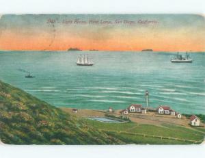 Divided-Back POINT LOMA LIGHTHOUSE AREA San Diego California CA E9658