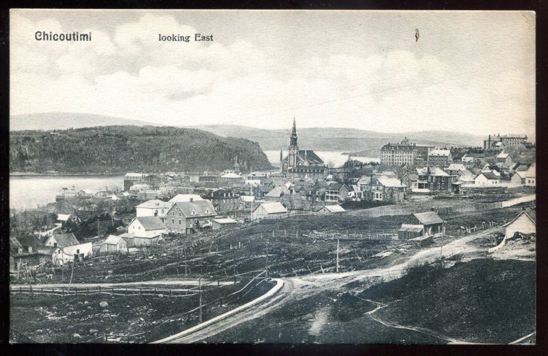 dc1113 - CHICOUTIMI Quebec Postcard 1900s Panoramic View