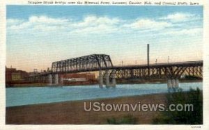 Douglas Street Bridge Over the Missouri River - Council Bluffs, Iowa IA