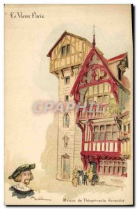 Old Postcard Old Paris House Theophratse Renaudot