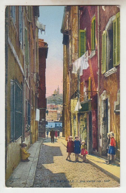 P2191 vintage postcard marseille une vieille rus-cap france