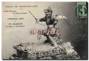 Postcard Old City of Montpellier Devil Carnival 1908