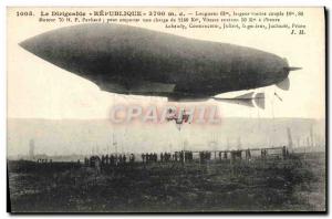 Postcard Old Republic Aviation Airship Zeppelin