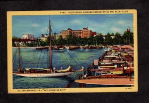 FL Yacht Club Basin Soreno Hotel St Petersburg Florida Postcard