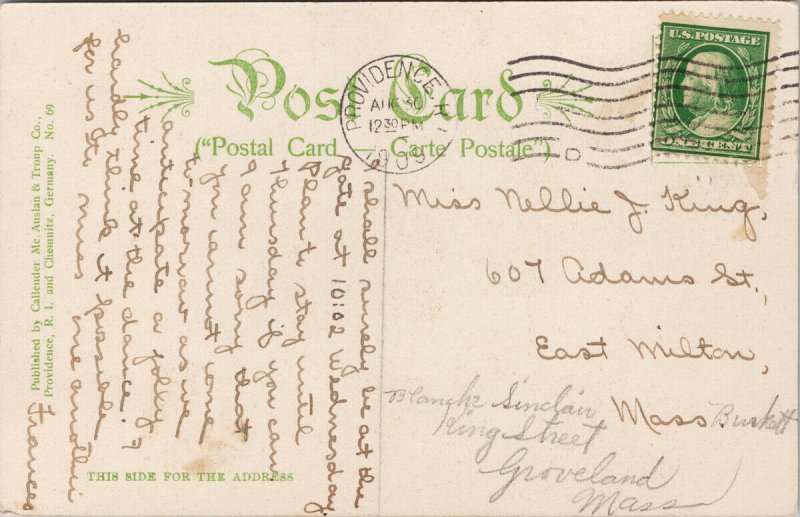 Brown University Providence RI c1909 Callander Auslan Troup Postcard G95