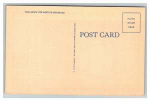 Vintage 1940's Postcard US Flag in Front of Post Office Kingsport Tennessee