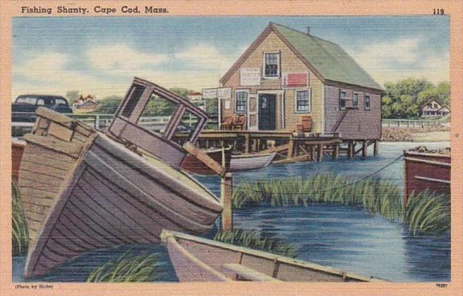 Massachusetts Cape Cod Typical Fish Shanty 1953