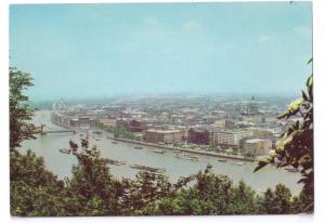 View of Budapest Hungary Postcard 1968