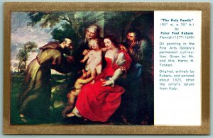 Holy Family Painting Peter Paul Rubens Panama California Expo 1915 Postcard J12