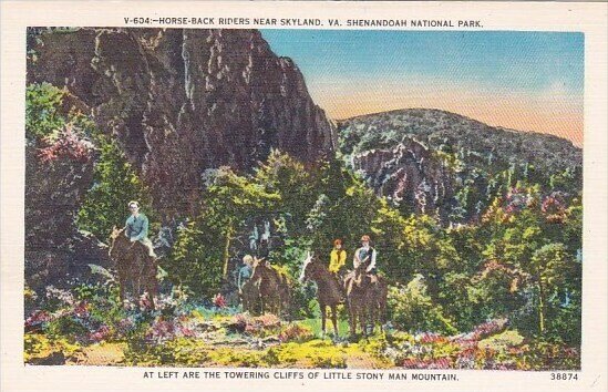 Virginia Skyland At Left Are The Towering Cliffs Of Little Stony Man Mountain