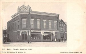 Caddillac Michigan Gotha Temple Vintage Postcard AA40262