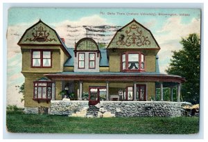 1910 Phi Delta Theta (Indiana University) Bloomington Indiana IN Postcard 
