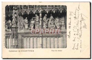 Old Postcard Cathedral Chartres Tour Choir