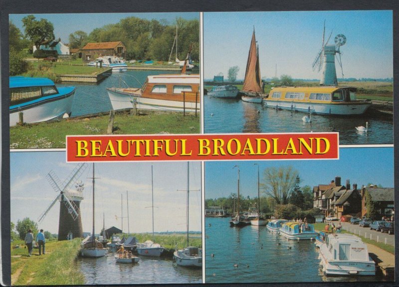 Norfolk Postcard - Views of The Beautiful Broadlands    RR5035
