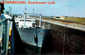 New York Massena Eisenhower Lock The Peerless Ocean Going Freighter Downbound