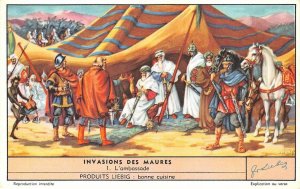 Lot271 invasions of the Moors painting postcard belgium