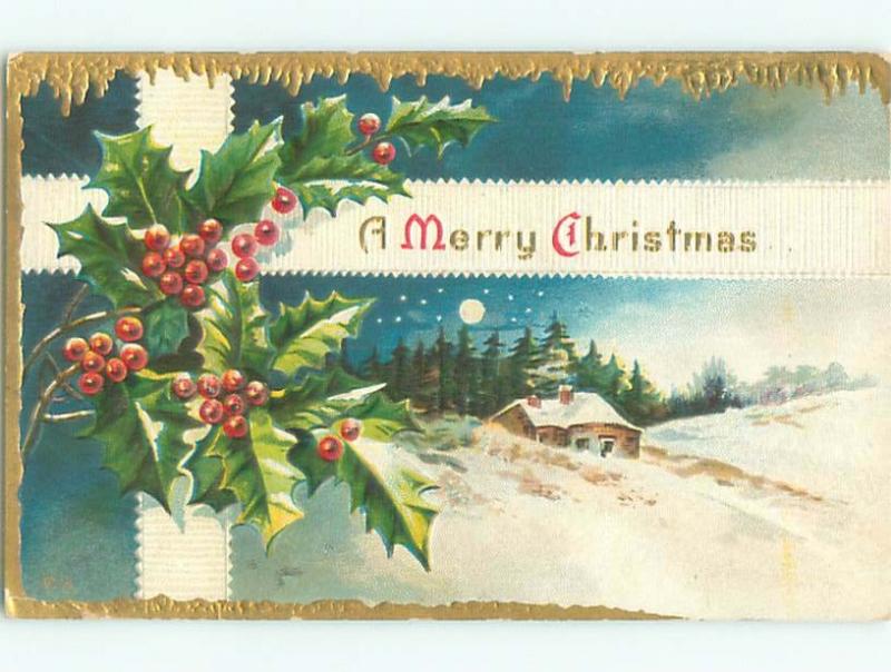 Divided-Back CHRISTMAS SCENE Great Postcard W9313