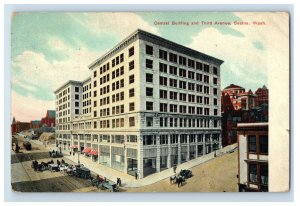 C. 1910 Central Building And Third Avenue, Seattle, Wash. Postcard F144E